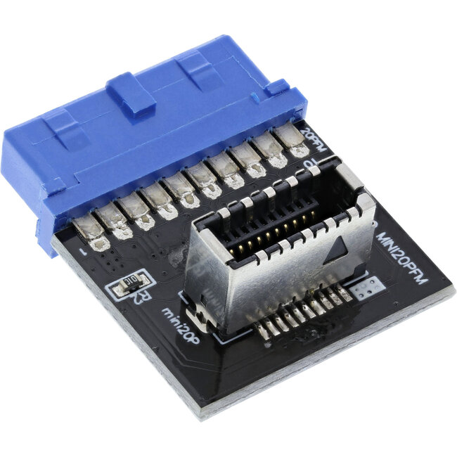 InLine® USB 3.0 naar USB 3.1 voorpaneel Key-A adapter intern