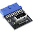 InLine® USB 3.0 naar USB 3.1 voorpaneel Key-A adapter intern