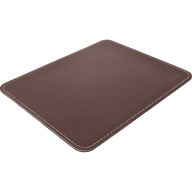 InLine® Muismat premium kunstleer bruin, 255x220x3mm