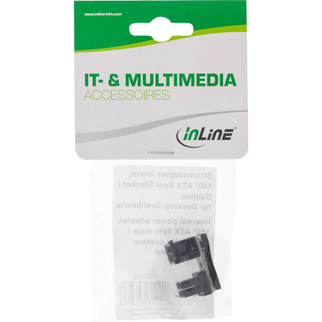 InLine® Interne voedingsadapter, 180° ATX 6-pin male / female