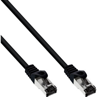 InLine InLine® Patchkabel, S/FTP (PiMf), Cat.8.1, 2000MHz, halogeenvrij, zwart, 0,3m