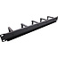 InLine® 19" kabelmanagementpaneel, 5 kunststof beugels, RAL 9005, zwart