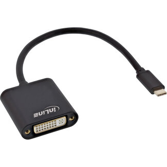 InLine InLine® USB Display Converter, USB-C male naar DVI female, zwart