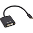 InLine® USB Display Converter, USB-C male naar DVI female, zwart
