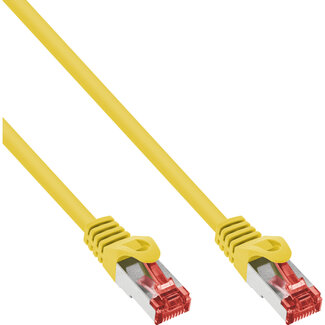 InLine InLine® Patchkabel, S/FTP (PiMf), Cat.6, halogeenvrij, koper, geel, 0,3m
