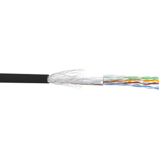 InLine InLine® Patchkabel Cat.5e, zwart, SF/UTP, AWG26, PVC, 100m