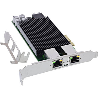 InLine InLine® Dual Gigabit netwerkkaart, 2x RJ45 1 Gb/s, PCIe x4, PoE+