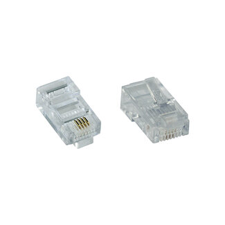InLine InLine® Modulaire stekker 8P4C RJ45 voor krimpen op platte kabel (ISDN) 100 Pak