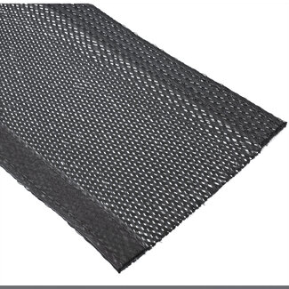 InLine InLine® beschermslang, stoffen beschermslang met klittenband, 1m x 40mm zwart