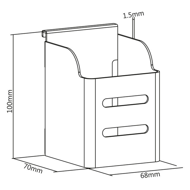 InLine® Slatwall pennenbakje, wit