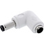 InLine® DC-adapter, 5,5 x 2,1 mm, stekker/bus, haaks, wit