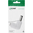 InLine® DC-adapter, 5,5 x 2,1 mm, stekker/bus, haaks, wit