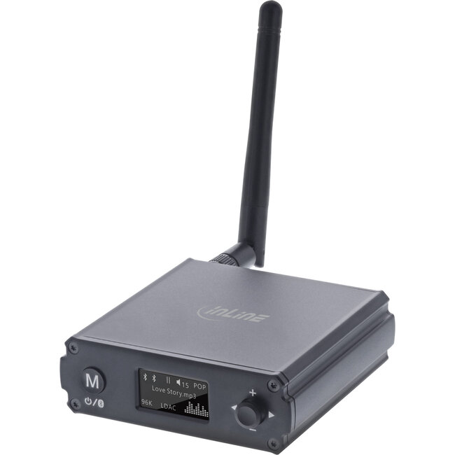 InLine® Bluetooth 5.1 HiFi-ontvanger & USB DAC, met LCD-scherm
