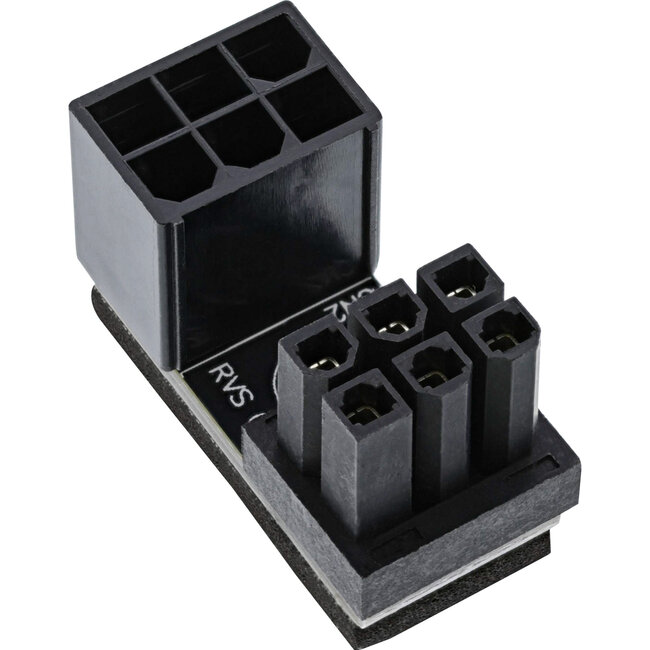 InLine® Interne voedingsadapter, 180° ATX 6-pin male / female (gedraaid)