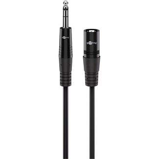 Goobay Goobay XLR (m) - 6,35mm Jack (m) kabel | gebalanceerd mono | 10 meter