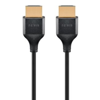 Goobay HDMI kabel | Slimline | HDMI2.0 (4K 60Hz + HDR) | CCS | zwart | 0,50 meter