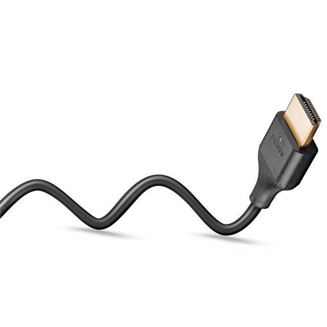 HDMI kabel | Slimline | HDMI2.0 (4K 60Hz + HDR) | CCS | zwart | 1 meter