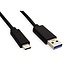 USB-C - USB-A kabel | USB3.0 5 Gbps | 15W | TPE-LSZH | zwart | 2 meter
