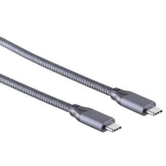 S-Impuls USB-C kabel | USB3.2 20 Gbps | PD 100W | 4K 60Hz | aluminium/nylon | 4 meter