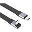 Roline USB-C kabel | haaks (boven/beneden) - recht | USB4 80 Gbps | PD 240W | 16K 60Hz | 0,80 meter