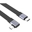 Roline USB-C kabel | haaks (links/rechts) - recht | USB4 80 Gbps | PD 240W | 16K 60Hz | 0,10 meter