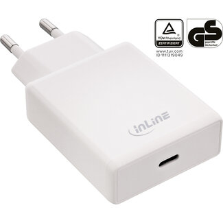 InLine InLine® USB-voeding, oplader, enkele USB-C, PD, AVS, 65W, wit