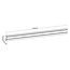 InLine® Slatwall Panel aluminium, voor wandmontage, wit, 1,2m