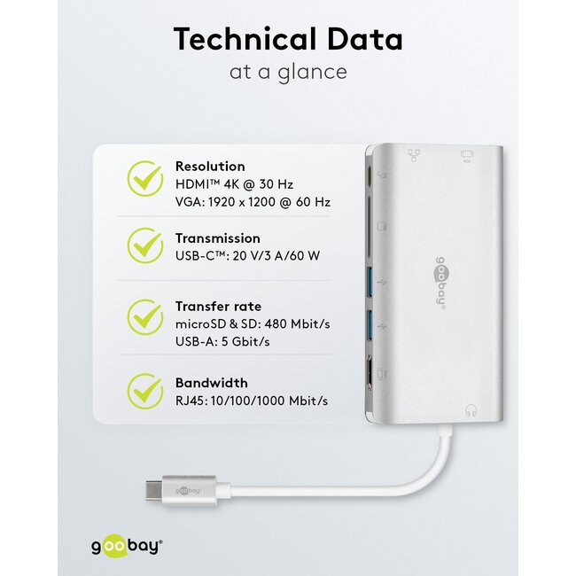 Goobay USB-C Premium Multiport Adapter