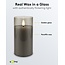Goobay Set of 3 LED Real Wax Candles in Glass, Grey-Transparent, incl. 10x AAA (LR03)