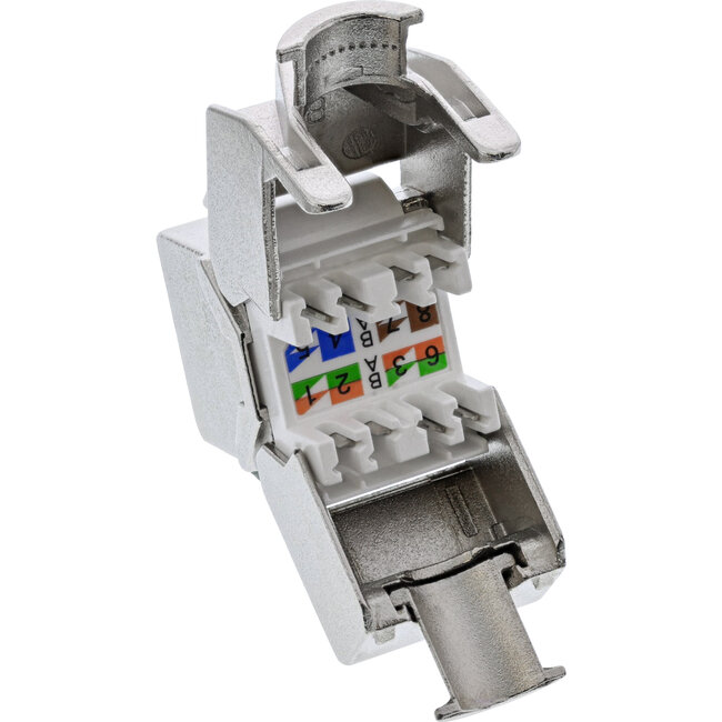 InLine® Keystone RJ45 female, SNAP-In, Cat.8.1, smalle versie
