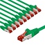 Goobay CAT 6 Patch Cable S/FTP (PiMF), 1 m, Green, Set of 10