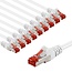Goobay CAT 6 Patch Cable S/FTP (PiMF), 3 m, white, Set of 10