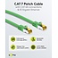 Goobay RJ45 Patch Cord CAT 6A S/FTP (PiMF), 500 MHz, with CAT 7 Raw Cable, 1 m, Green, Set of 10
