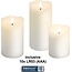 Goobay Set of 3 LED Real Wax Candles, white, incl. 10x AAA (LR03)