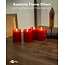 Goobay Set of 4 LED Real Wax Candles, red, incl. 12x AAA (LR03)
