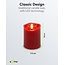 Goobay Set of 4 LED Real Wax Candles, red, incl. 12x AAA (LR03)