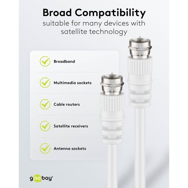 Goobay SAT Antenna Cable (<70 dB), Double Shielded 5 m
