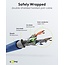Goobay RJ45 Patch Cord CAT 6A S/FTP (PiMF), 500 MHz, with CAT 7 Raw Cable, 1 m, blue, 5er-Set