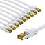 Goobay RJ45 Patch Cord CAT 6A S/FTP (PiMF), 500 MHz, with CAT 7 Raw Cable, 3 m, white, Set of 10