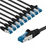 Goobay CAT 6 A Patch Cable S/FTP (PiMF), 2 m, black, Set of 10