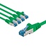 Goobay CAT 6 A Patch Cable S/FTP (PiMF), 3 m, Green, Set of 5