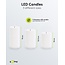 Goobay Set of 3 LED Candles "Outdoor", white, incl. 8x AA (LR6)