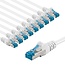 Goobay CAT 6 A Patch Cable S/FTP (PiMF), 1 m, white, Set of 10