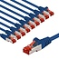 Goobay CAT 6 Patch Cable S/FTP (PiMF), 3 m, blue, Set of 10