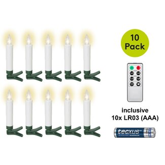 Goobay Goobay 10 Wireless LED Christmas Tree Candles incl. 20x AAA (LR03)