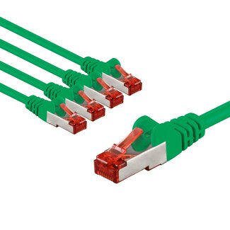 Goobay Goobay CAT 6 Patch Cable S/FTP (PiMF), 2 m, Green, Set of 5