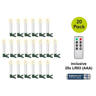 Goobay Goobay 20 Wireless LED Christmas Tree Candles incl. 20x AAA (LR03)