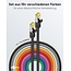 Goobay RJ45 Patch Cord CAT 6A S/FTP (PiMF), 500 MHz, with CAT 7 Raw Cable, 3 m, Set in 10 Colours