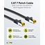 Goobay RJ45 Patch Cord CAT 6A S/FTP (PiMF), 500 MHz, with CAT 7 Raw Cable, 1 m, black, Set of 10