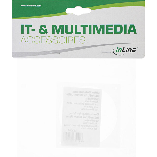 InLine® Ontkoppelaar voor ventilators, voor 80mm ventilators